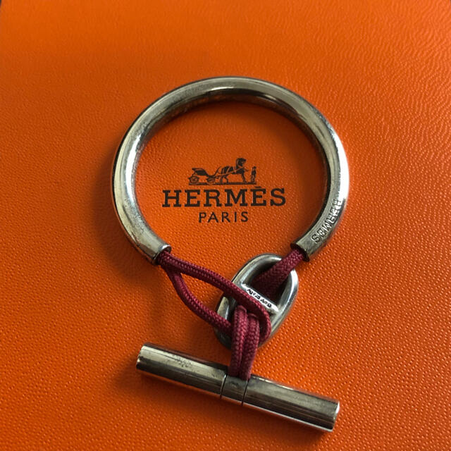 希少　hermes ヴィンテージ キーリング　シェーヌダンクル　シルバー925