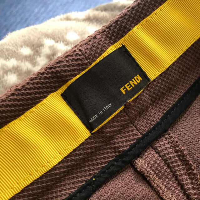 FENDI フェンディ ブラウンデニムキャンバスショートパンツ 42 L