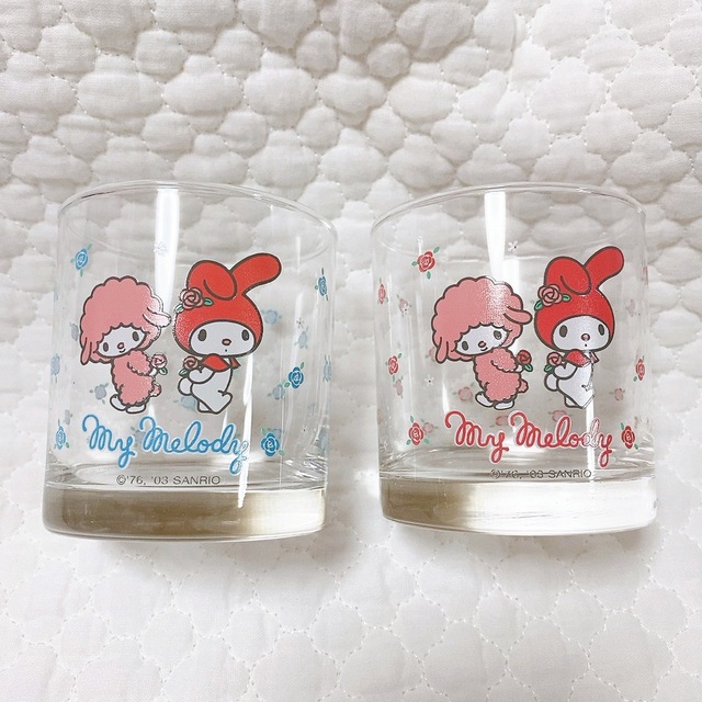 マイメロディ - マイメロディ ピアノちゃん グラスセット レトロ マイメロディ - マイメロディ ピアノちゃん グラスセット レトロ