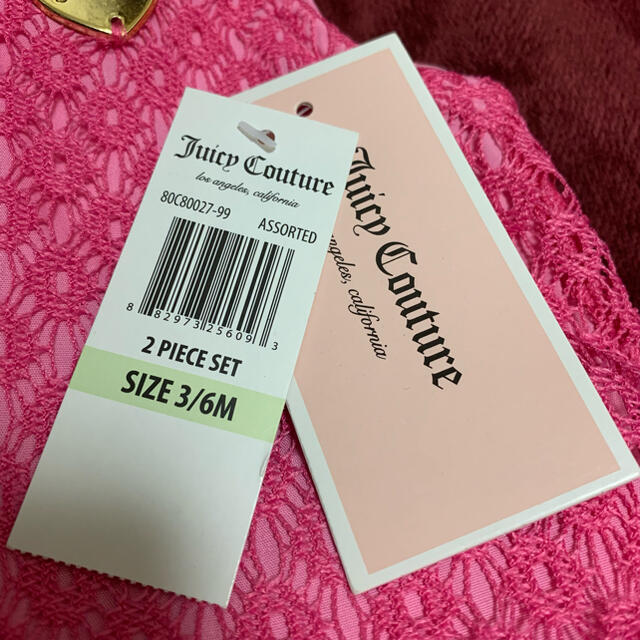 Juicy Couture(ジューシークチュール)の新品♥JUICYCOUTUREジューシークチュール☆レーストップスセットアップ キッズ/ベビー/マタニティのベビー服(~85cm)(ワンピース)の商品写真