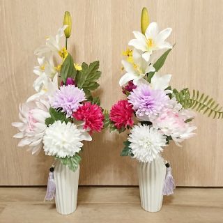 仏花！帰省に 手土産 お仏壇の花 造花 手入れ不要  オリジナル  お供え (その他)