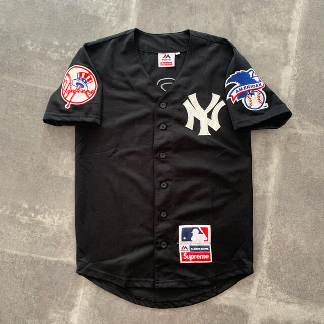 SUPREME yankees majestic baseball jersey