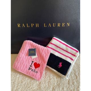 ポロラルフローレン(POLO RALPH LAUREN)のラルフローレン　ハンカチタオルセット　新品未使用(タオル/バス用品)