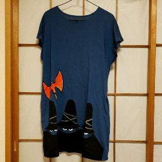 グラニフ(Design Tshirts Store graniph)のgraniph　ボートネック半袖ワンピース　すてきな三にんぐみ(ミニワンピース)