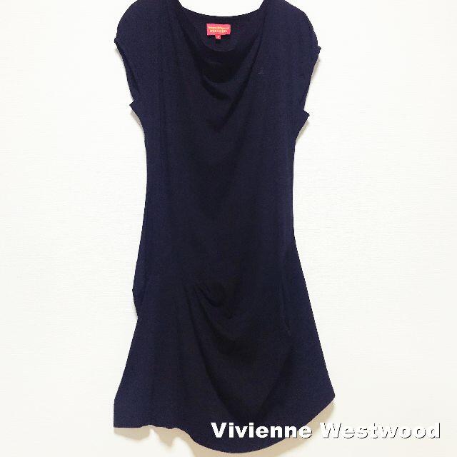 Vivienne Westwood(ヴィヴィアンウエストウッド)の【Vivienne Westwood】アシンメトリー ドレープ ワンピース レディースのワンピース(ロングワンピース/マキシワンピース)の商品写真