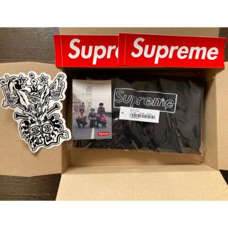 シュプリーム(Supreme)の商品名：KAWS Chalk Logo Tee Black Large (Tシャツ/カットソー(半袖/袖なし))