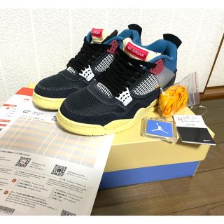 ナイキ(NIKE)のNIKE UNION JORDAN4 OFF NOIR 27.5 ユニオン(スニーカー)