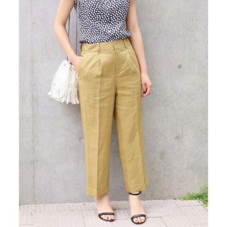 イエナ(IENA)のIENA定番French Linenタックパンツ(クロップドパンツ)