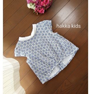 ハッカキッズ(hakka kids)のHakka kids  ブラウス 110cm  青色  100cm 　匿名配送(Tシャツ/カットソー)