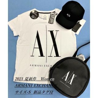 アルマーニエクスチェンジ(ARMANI EXCHANGE)のWomen大人気/A|X ロゴ/TシャツB/ｻｲｽﾞS/新品タグ付き/ギフトにも(Tシャツ(半袖/袖なし))