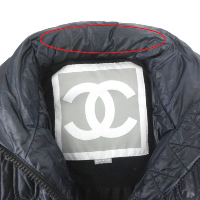 CHANEL(シャネル)のシャネル CHANEL 中綿 ジャケット 長袖 ジップアップ 42 紺 ネイビー レディースのジャケット/アウター(その他)の商品写真