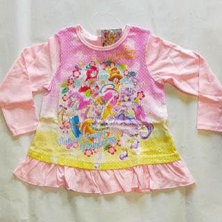 バンダイ(BANDAI)のトロピカルルージュプリキュア長袖Tシャツ(フリルピンク)(Tシャツ/カットソー)