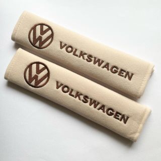 フォルクスワーゲン(Volkswagen)のvorkswargen フォルクスワーゲン シートベルトカバー　ベージュver.(車内アクセサリ)