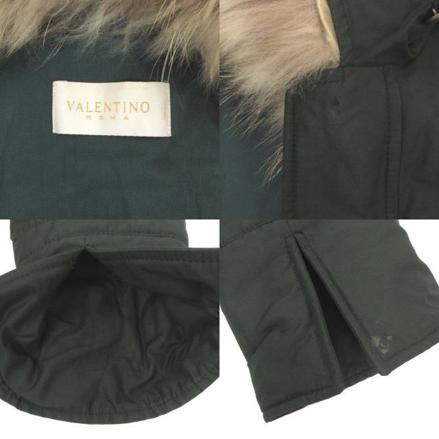 VALENTINO(ヴァレンティノ)のヴァレンティノ ヴァレンチノ ショート コート 襟 ファー 緑 40 アウター レディースのジャケット/アウター(その他)の商品写真