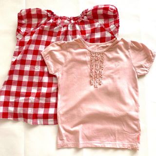 ムジルシリョウヒン(MUJI (無印良品))の無印良品　女子綿シャツ　130サイズ(Tシャツ/カットソー)