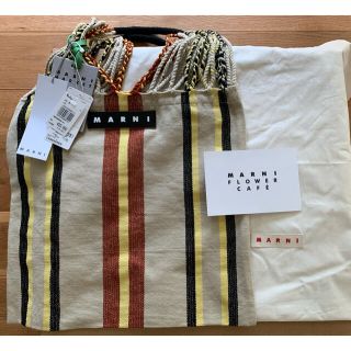 マルニ(Marni)のMARNI マルニ フラワーカフェ　ハンモックバッグ　エクリュ(トートバッグ)