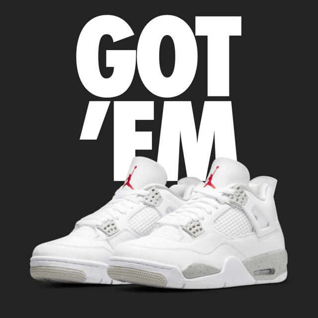 新品未使用　AIR JORDAN4 TECH WHITE