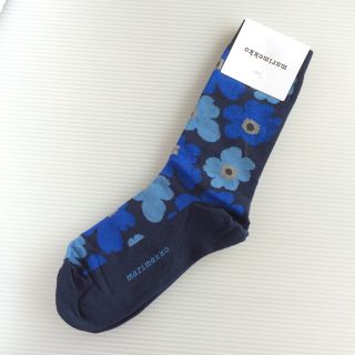 マリメッコ(marimekko)のマリメッコ 37-39 ブルー ウニッコ ソックス(ソックス)