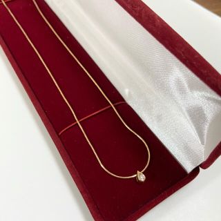 ジュエリーツツミ(JEWELRY TSUTSUMI)のGOD様 専用　未使用　14金　スネークチェーン　ネックレス　ダイヤ付き(ネックレス)