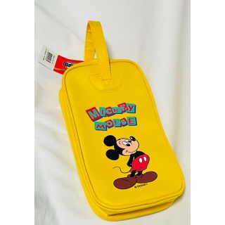 ディズニー(Disney)の【新品】レトロ ミッキー上履き入れ(シューズバッグ)