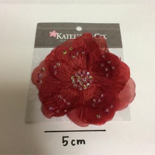 ジンボリー(GYMBOREE)の新品☆Katelyn&Coフラワーヘアクリップヘアピン赤ジンボリーボンポワン(その他)