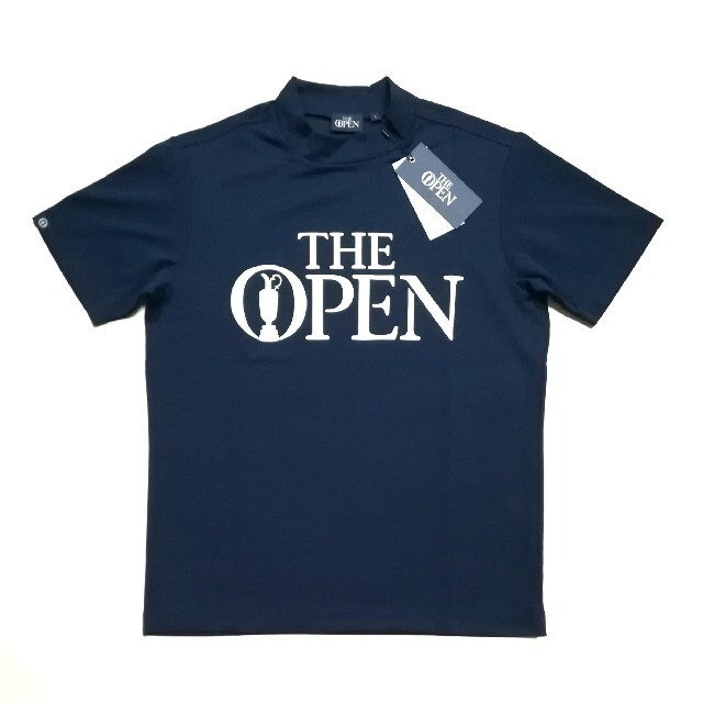 ポリエステル100％使用状況新品　THE OPEN ジオープン　ストレッチメッシュ　モックシャツ
