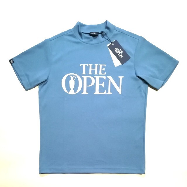 ポリエステル100％使用状況新品　THE OPEN ジオープン　ストレッチメッシュ　モックシャツ