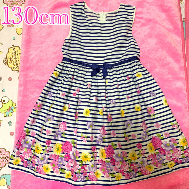 motherways(マザウェイズ)の花柄ワンピース130cm マザウェイズ キッズ/ベビー/マタニティのキッズ服女の子用(90cm~)(ワンピース)の商品写真