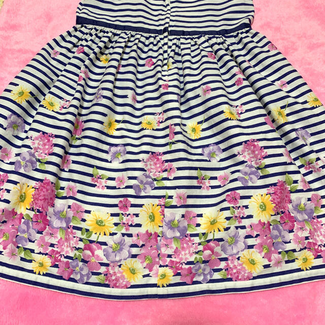 motherways(マザウェイズ)の花柄ワンピース130cm マザウェイズ キッズ/ベビー/マタニティのキッズ服女の子用(90cm~)(ワンピース)の商品写真