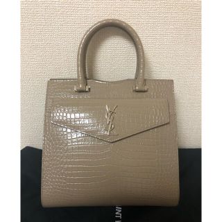 サンローラン(Saint Laurent)のイブサンローラン　ハンドバッグ　2way グレージュ　美品　8/3まで販売(ハンドバッグ)