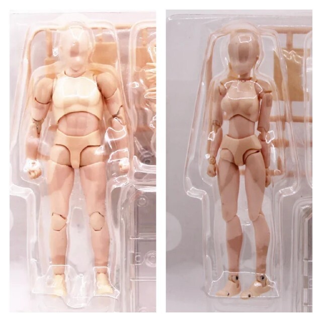 BANDAI(バンダイ)のデッサンドールで覚える　ポージングデッサン入門　デッサン人形男女セット エンタメ/ホビーのアート用品(その他)の商品写真