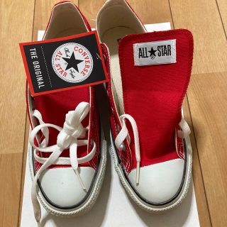 コンバース(CONVERSE)のコンバーススニーカー　レッド　未使用タブ付き(スニーカー)