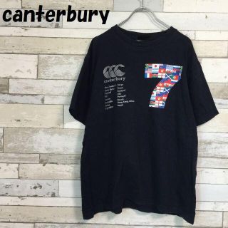 カンタベリー(CANTERBURY)の【人気】カンタベリー 国旗柄 プリントTシャツ ブラック サイズL(Tシャツ/カットソー(半袖/袖なし))