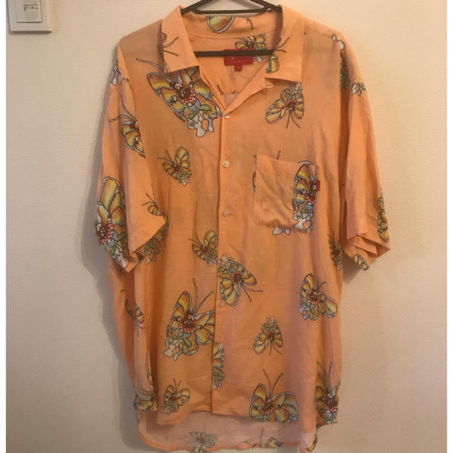 【L】supreme gonz butterfly rayon shirt レア