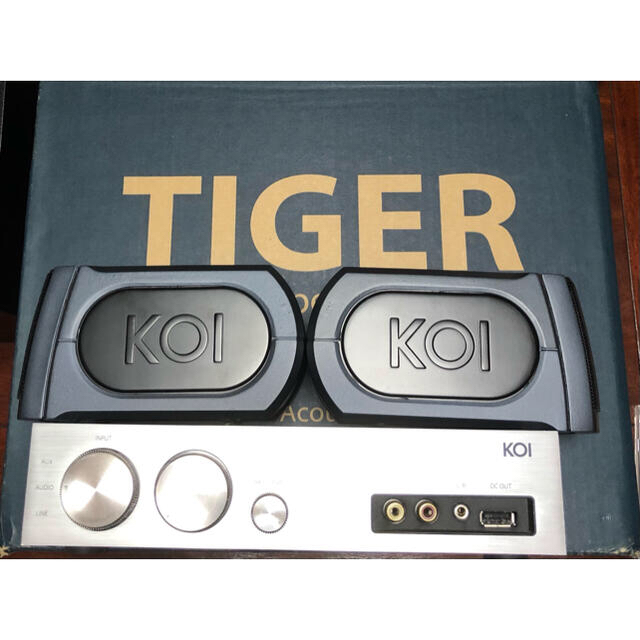 最高級のスーパー 超小型高音質スピーカー speaker & Poweramp tigar KOI スピーカー