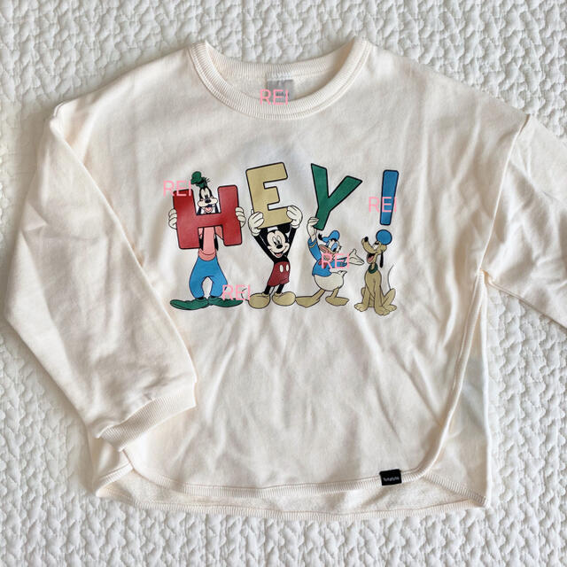 futafuta(フタフタ)の♡レトロミッキー　HEY! 白　120♡ キッズ/ベビー/マタニティのキッズ服女の子用(90cm~)(Tシャツ/カットソー)の商品写真