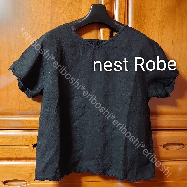 nest Robe(ネストローブ)のnest  Robeネストローブ◆スカラップがガーリーなカットソー レディースのトップス(Tシャツ(半袖/袖なし))の商品写真