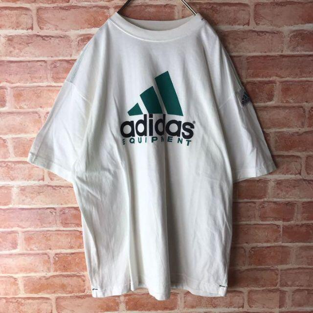 adidas(アディダス)のUS古着adidas アディダス☆エキップメントビッグロゴTシャツ90s メンズのトップス(Tシャツ/カットソー(半袖/袖なし))の商品写真