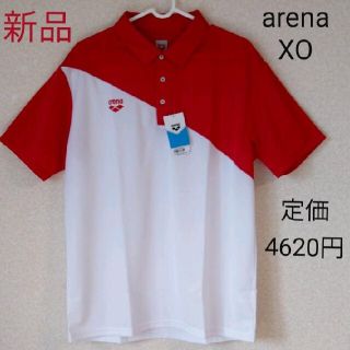 アリーナ(arena)のアリーナ　新品　ポロシャツ　半袖　メンズ　XO　3L　水色　レッド　赤　ホワイト(ポロシャツ)