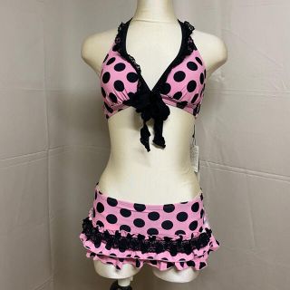 ユメテンボウ(夢展望)の【夢展望★ビキニ】水着　ピンク　ドット柄　未使用タグ付き(水着)