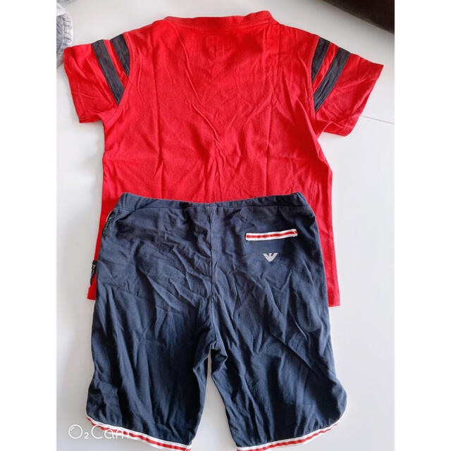 ARMANI JUNIOR(アルマーニ ジュニア)の【訳あり】ARMANIJUNIOR Tシャツ&ハーフパンツ2セット キッズ/ベビー/マタニティのキッズ服男の子用(90cm~)(Tシャツ/カットソー)の商品写真