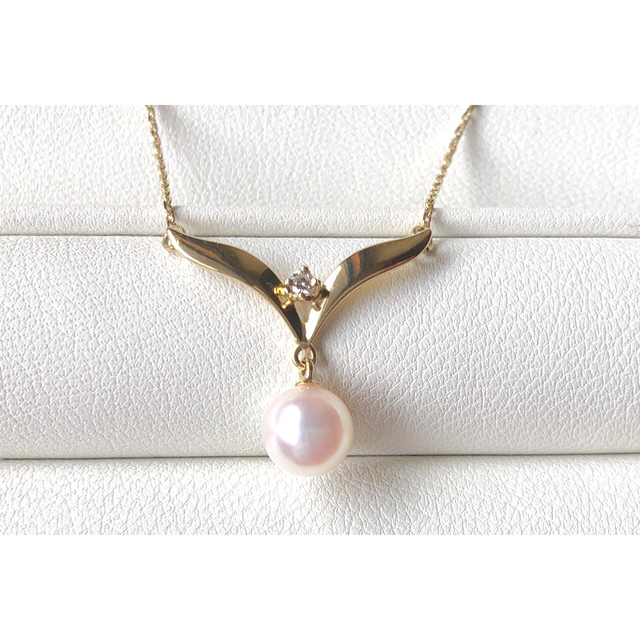 MIKIMOTO アコヤ真珠ダイヤモンドネックレス K18 - ネックレス