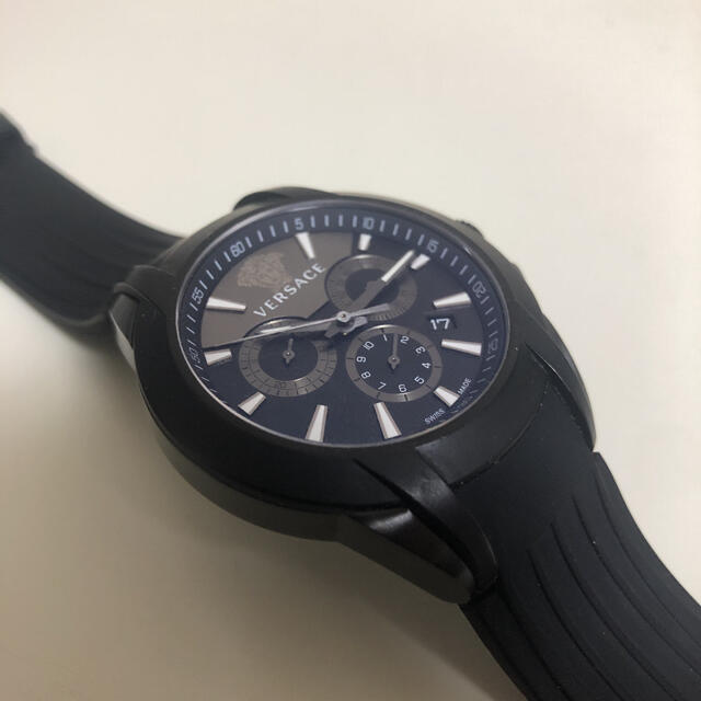 VERSACE - ヴェルサーチ クロノグラフ ラバー 腕時計 美品 メンズ