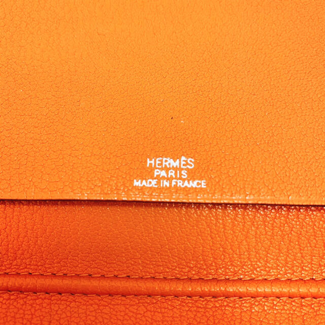 Hermes(エルメス)の美品　エルメス アジェンダ　GM 手帳カバー　HERMES オレンジ メンズのファッション小物(手帳)の商品写真