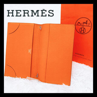 エルメス(Hermes)の美品　エルメス アジェンダ　GM 手帳カバー　HERMES オレンジ(手帳)