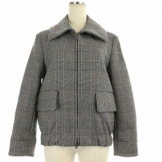 ジルサンダー(Jil Sander)のジルサンダー ステンカラージャケット ブルゾン アウター チェック 34 グレー(ブルゾン)