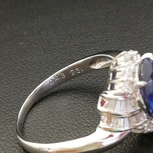 Pt900✨サファイア2.61ct✨ダイヤ0.43ct✨めちゃ綺麗✨リング