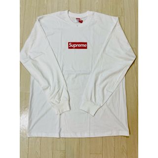 XL Supreme Box logo L/S tee White(Tシャツ/カットソー(七分/長袖))