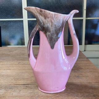 ヴィンテージ陶器1950年年代クラッシックピンクプエルトリコ(花瓶)