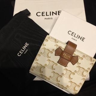 セリーヌ(celine)のCELINE 財布 スモール ストラップ ウォレット トリオンフ 値下げ(財布)